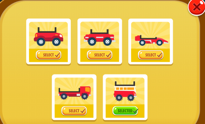 All Eggy Car Vehicles - Truck, Pickup, Race Car, and Bigfoot SUV